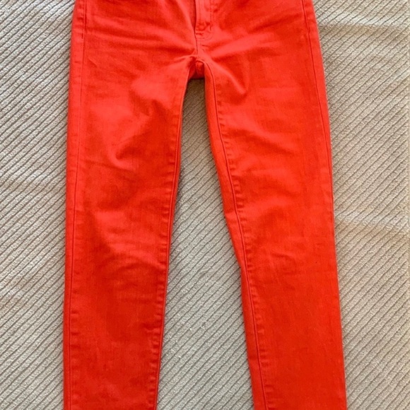J. Crew Factory Stretch Orange Toothpick Jeans 26 - Picture 9 of 9